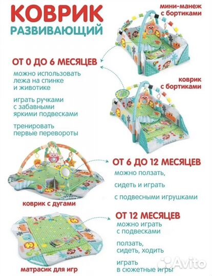 Коврик детский развивающий
