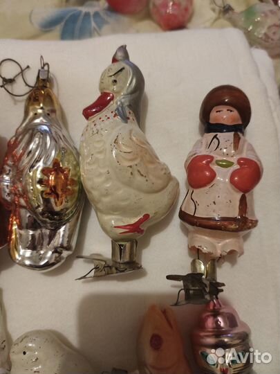 Елочные игрушки СССР на прищепке