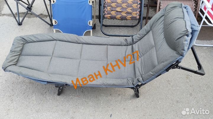 Раскладушка туристическая с матрасом