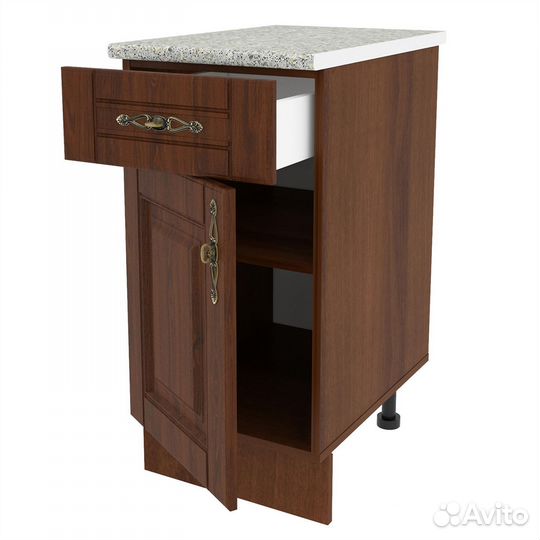 Кухонный модуль напольная тумба орех с ящиком, Оре