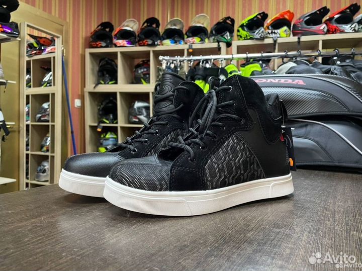 Мото кеды для езды на мотоцикл светоотражающие