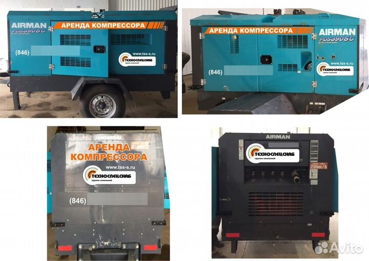 Аренда дизельного винтового компрессора PDS390SC