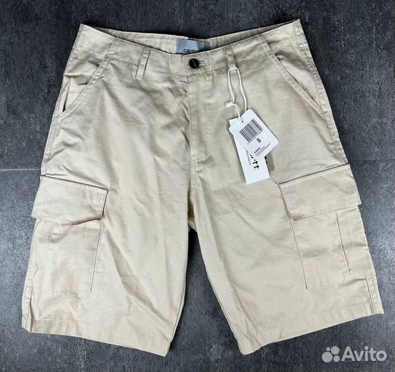 Шорты карго carhartt бежевые