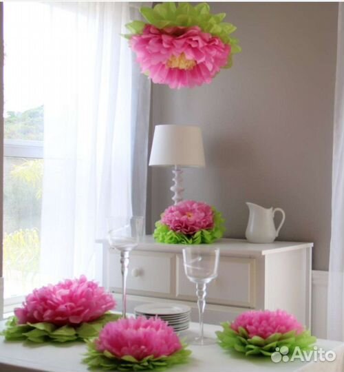 Цветы из гофрированной бумаги