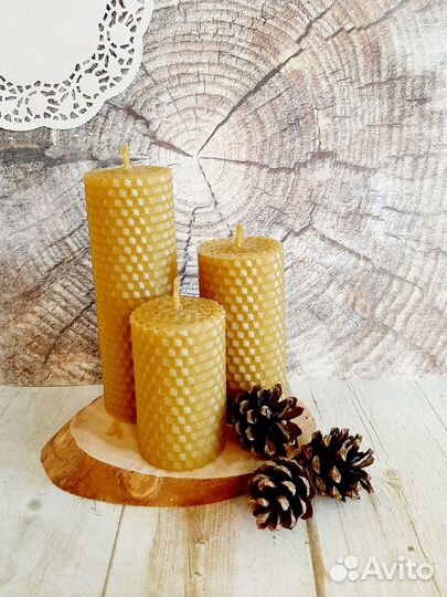 Натуральные эко свечи из вощины. Аромат меда