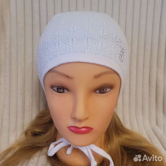 Шапка для девочки на весну осень новая 48-50,50-52