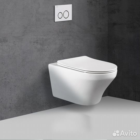 Унитаз подвесной Edge-M VT1-37 безободковый, цвет