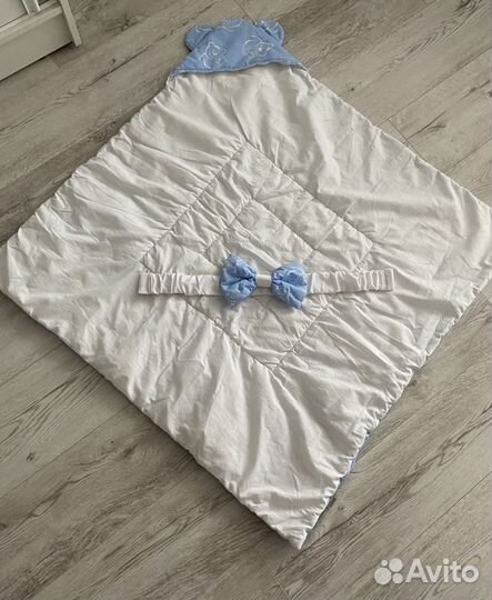 Конверт одеяло на выписку для мальчика