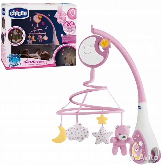 Chicco детский музыкальный мобиль на кроватку