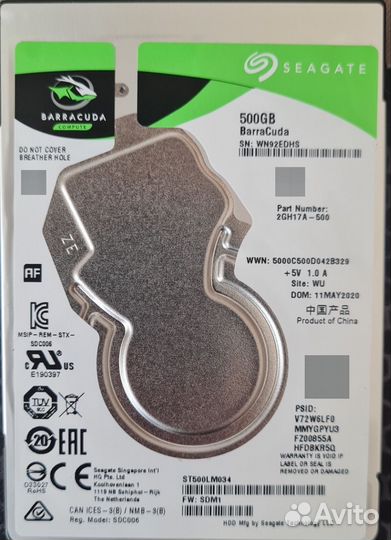 Жесткий диск seagate barracuda 500gb 2.5