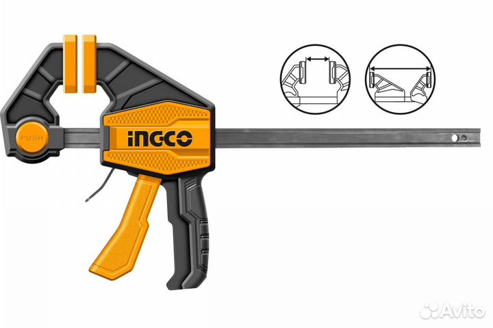 Струбцина быстрозажимная 63х300 ingco hqbc01602