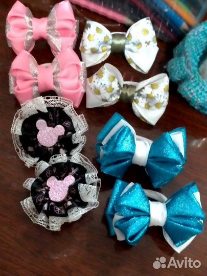 Бантики для волос, заколки