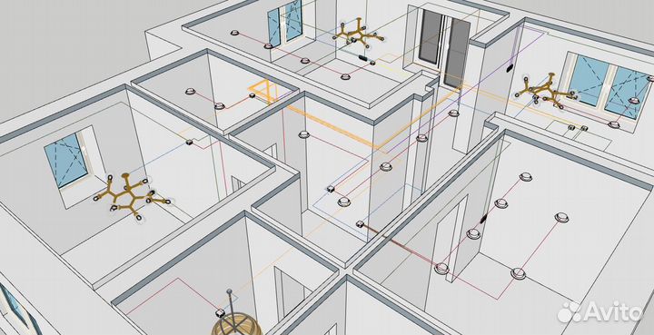Проектирование электроснабжения 3D