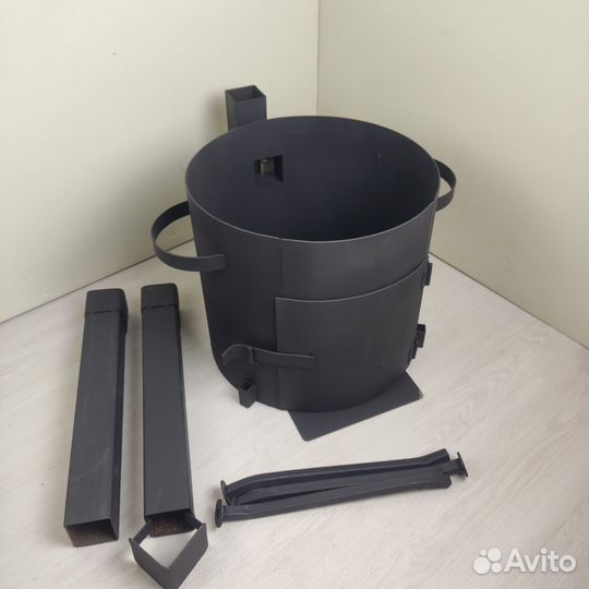 Печь для казана с трубой
