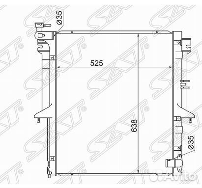 Радиатор двс Mitsubishi Pajero Sport KH 2008-2016