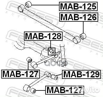 Сайлентблок MAB-125 MAB-125 Febest