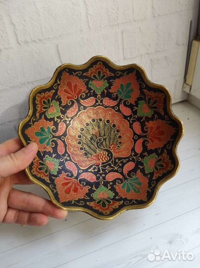 Ваза на ножке Индия, ручная работа