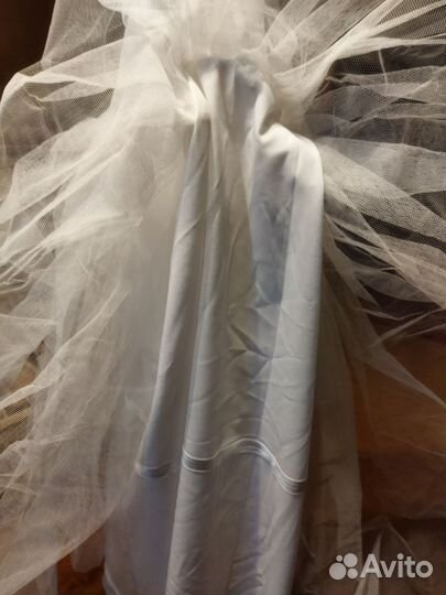 Свадебное, юбка для придания объема платью и фата