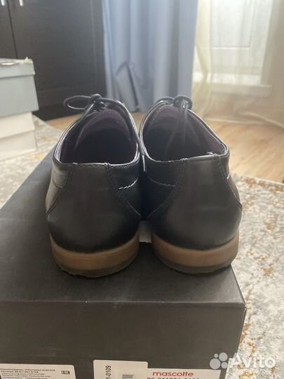 Туфли мужские кожаные черные Mascotte, 42 размер