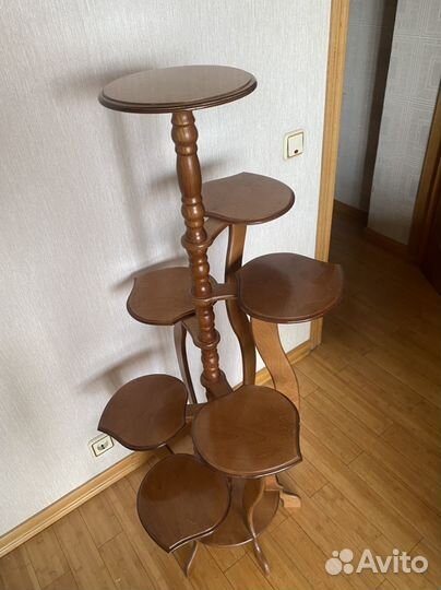 Подставка для цветов напольная деревянная