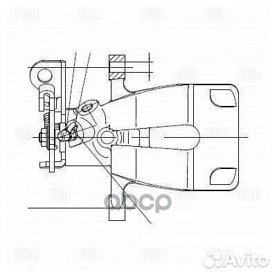 Суппорт тормозной renault megane II 02- зад. ле