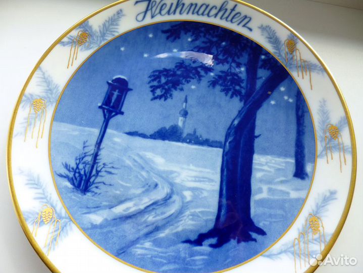 Тарелка Рождество Weihnachten 1927 Германия