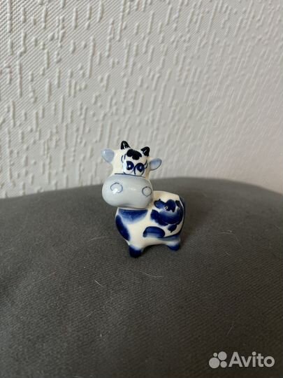 Статуэтка Корова Гжель handmade
