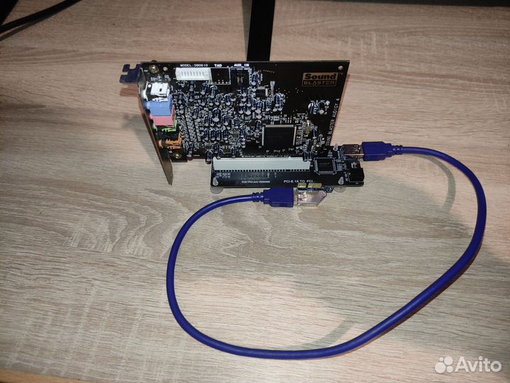 Мост PCI - PCIe + звуковая карта audigy 4 sb 0601