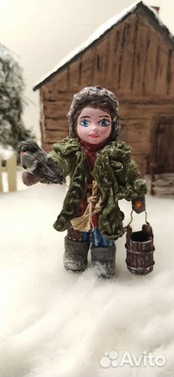 Ватная игрушка ручной работы