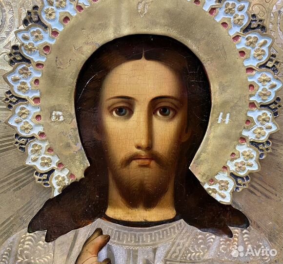 Икона Господь Вседержитель Венец Эмаль