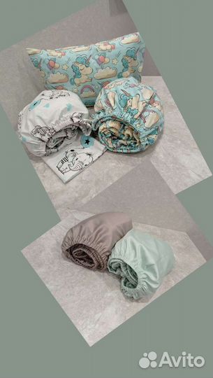 Простынь на резинке на детскую кровать