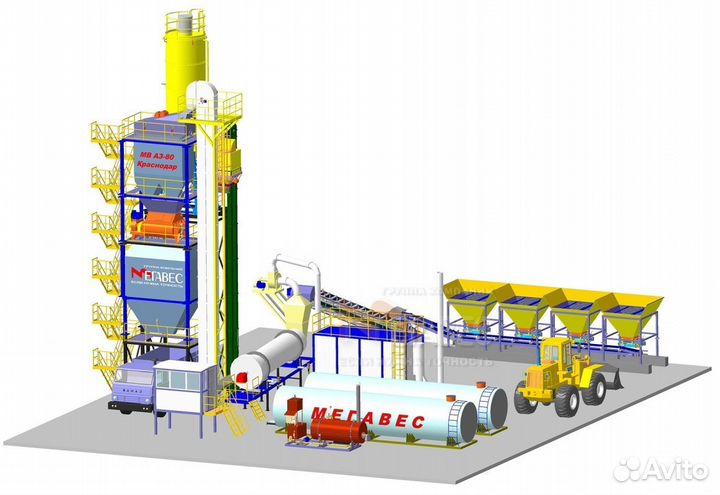 Стационарный асфальтовый завод серии мв