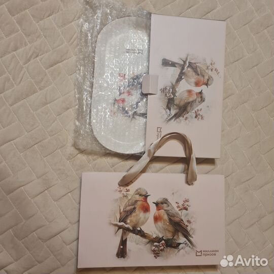 Сервировочное блюдо «Снегири» Миллион Призов