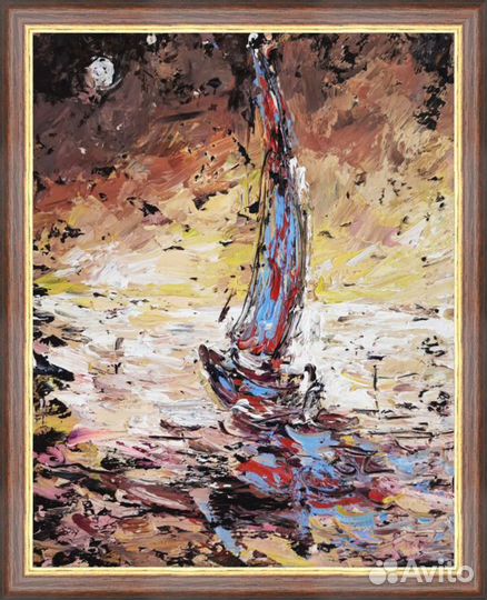 Картина маслом море 