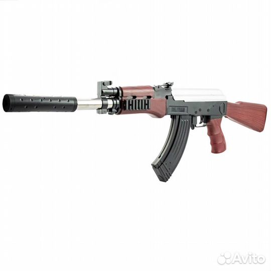 Игрушечный автомат Калашникова ак-47 с глушителем