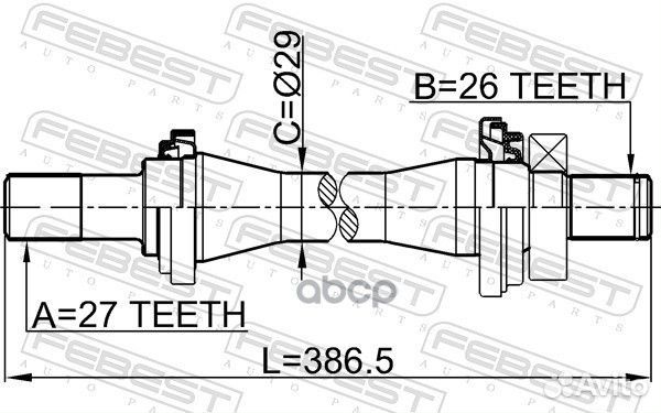 Полуось правая 1212-TUC 1212-TUC Febest