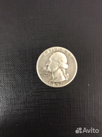 Квотер США 1957, серебро