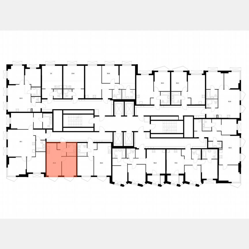 1-к. квартира, 33,4 м², 23/32 эт.