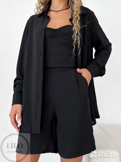 Костюм летний черный S M