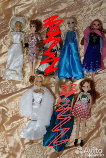 Куклы пакетом, Анна Эльза, Барби 90х