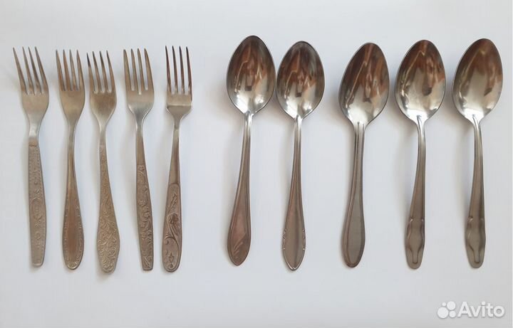 Ложки, вилки, приборы из нержавеющей стали СССР