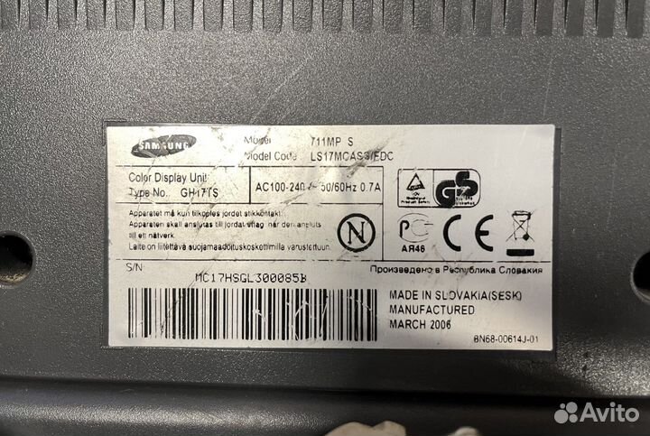 Монитор/TV ЖК для компьютера samsung 711 MP S