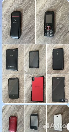 Мешок телефонов и планшет