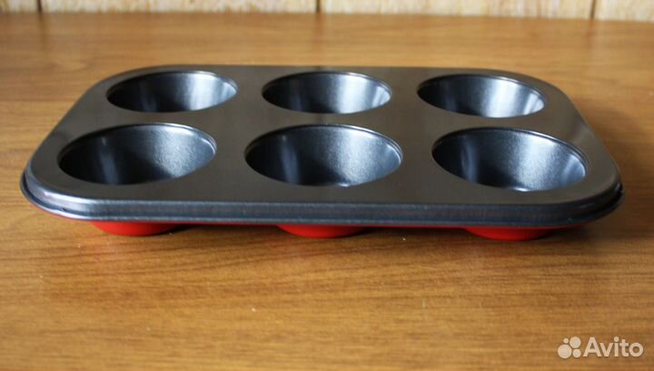 Антипригарная форма для выпечки, 6 ячеек