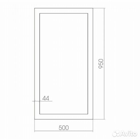 Зеркало mixline Феникс 500*950 537417 Белое