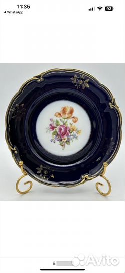 Тарелка фарфор 1777 Jlmenau GDR 1960-1980