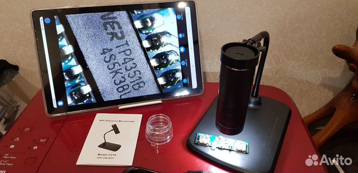 Wi-Fi + USB микроскоп 1080p x1000 подсветка