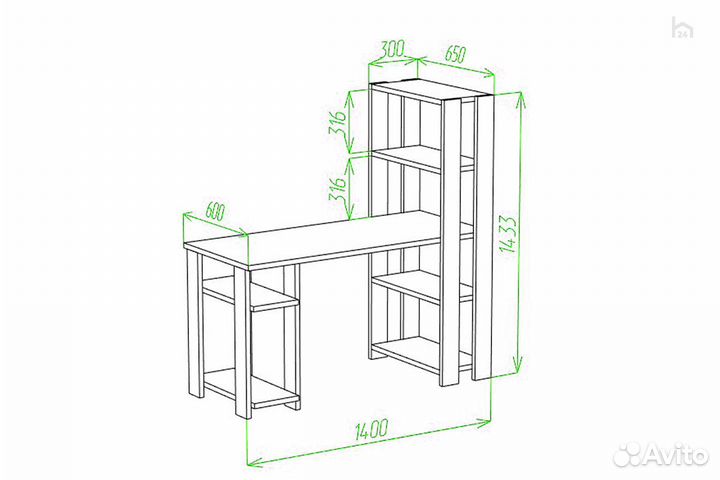 Стол компьютерный Slim стн-145/140 нбе