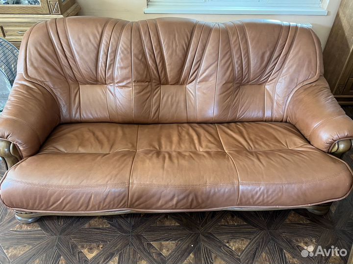 Диван кресло Верди люкс Массив дуба Кожа