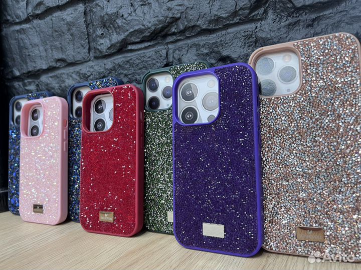 Чехол для iPhone со стразами Swarovski, женский че